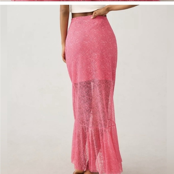 NWT Anthropologie sheer lace mermaid skirt size 12 balletcore fairycore - Picture 6 of 13